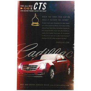 CTS 2008 Cadillac Car Auto 2000s Print Ad